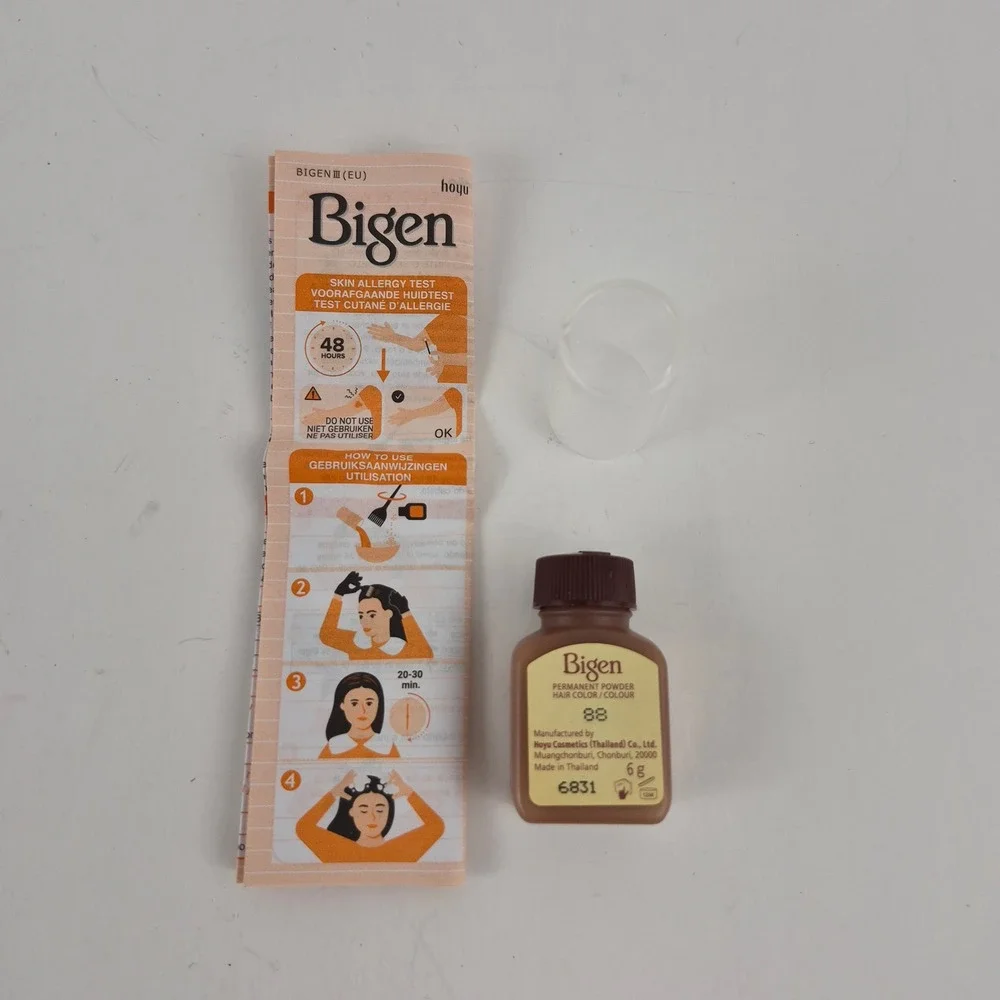 Bigen Permanent Powder Hair Colour 88 Blue Black Ammonia Free 6g Hoyu